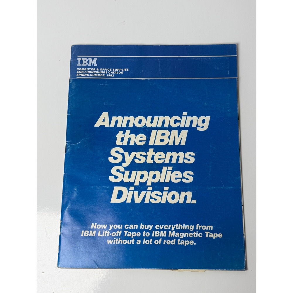 Vintage 1982 IBM Computer Office Supplies Furnishings Catalog Spring Summer 80s